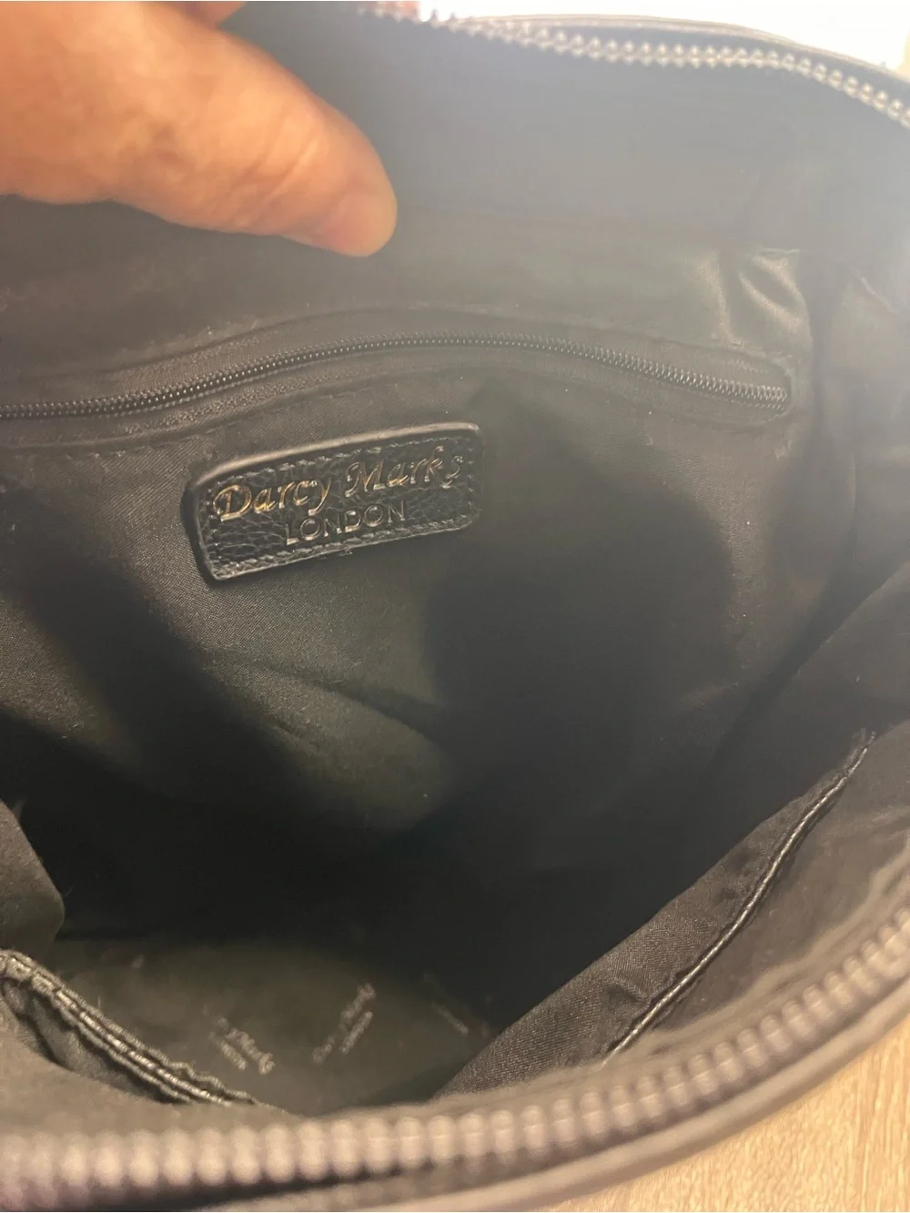 Darcy Marks London Black Pebble Leather Backpack
